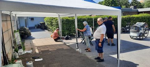 Am 11.07.26 wurde das dritte mal das Sommerfest der Gartenvorstadt rund um das Stadtteilzentrum gefeiert. Auch in diesem Jahr stand der Tauschring im Wendehammer des Erlenwegs.